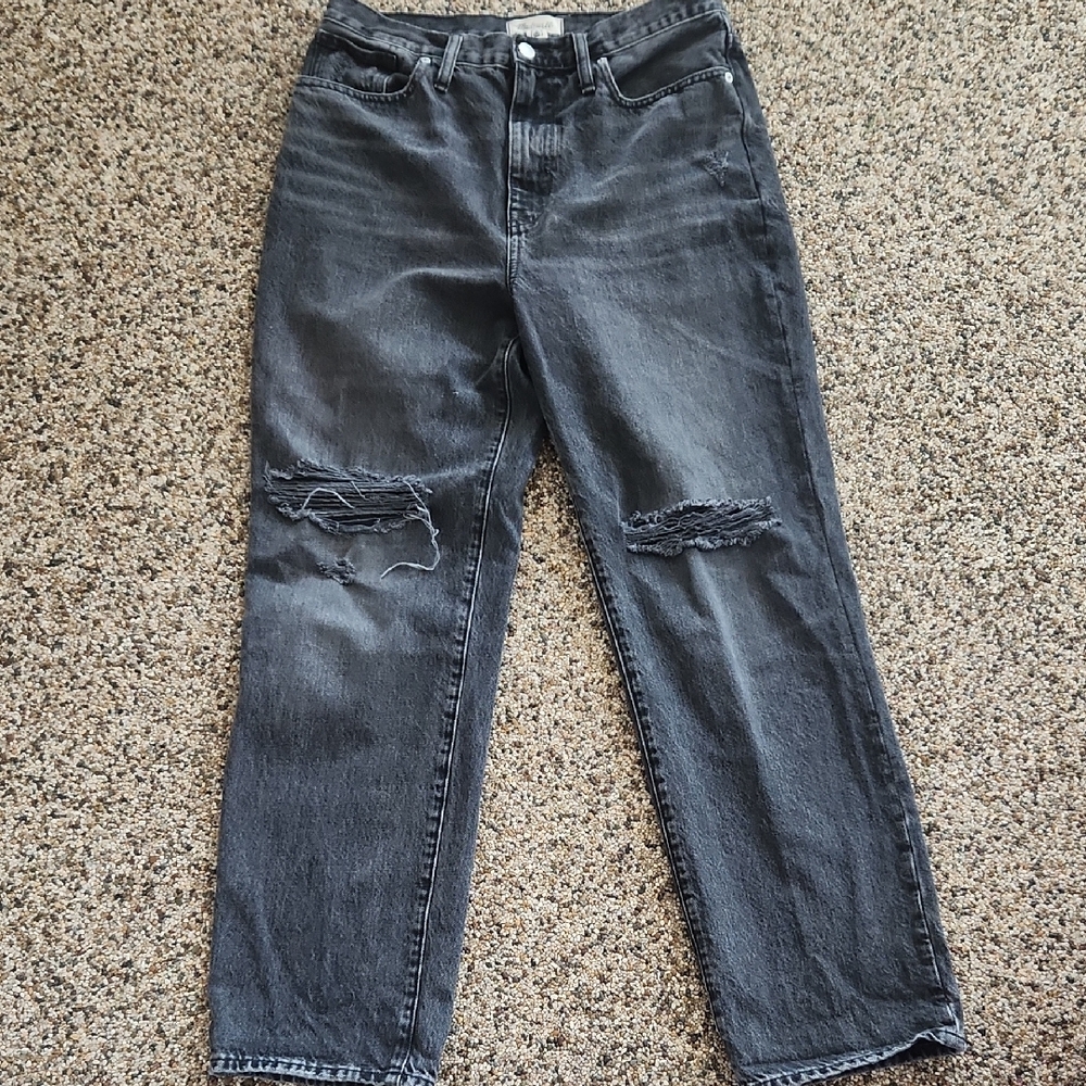 Madewell baggy straight distressed Jeans, size 29